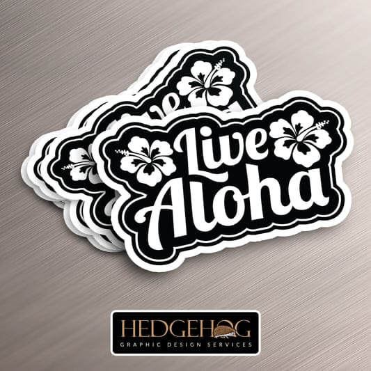 Live Aloha Script Live Aloha Stickers – Live Aloha Co